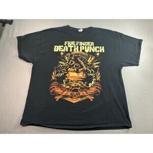Five Finger Death Punch Tour 2016 Band T Shirt Mens 2XL Black Graphic Tee